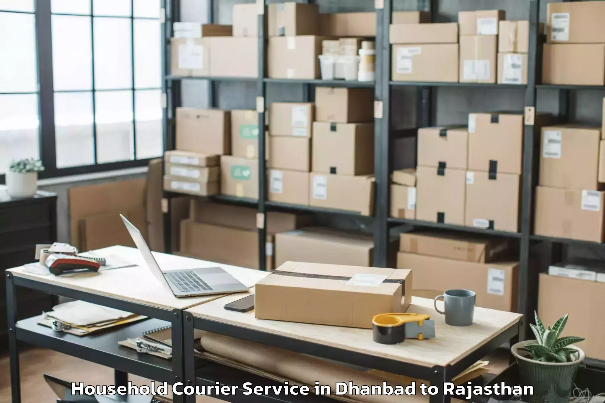 Top Dhanbad to Jaipur Airport Jai Household Courier Available